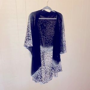 Leopard Print Sheer Tunic